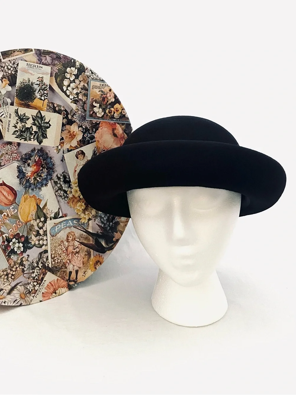 J. Crew Wool Bowler & Hat Box